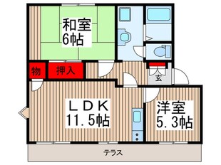 パークハイツＢの物件間取画像